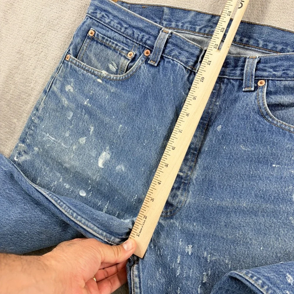 Vintage Levis 501xx Jeans Men 36x34 (Fits 34x31) Distressed Paint Made in USA